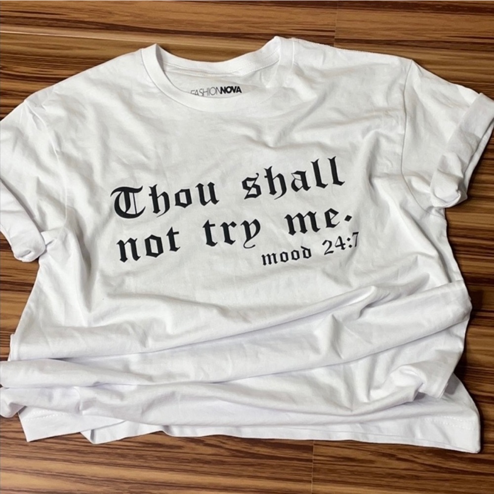 White Fashion Nova tshirt